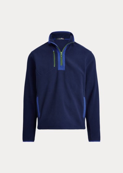 Pullover Ralph Lauren Hombre Azul Marino - Fleece Quarter-Zip - CWYHZ0561